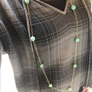 torquoise ball necklace w/14 kt gold-filled chain